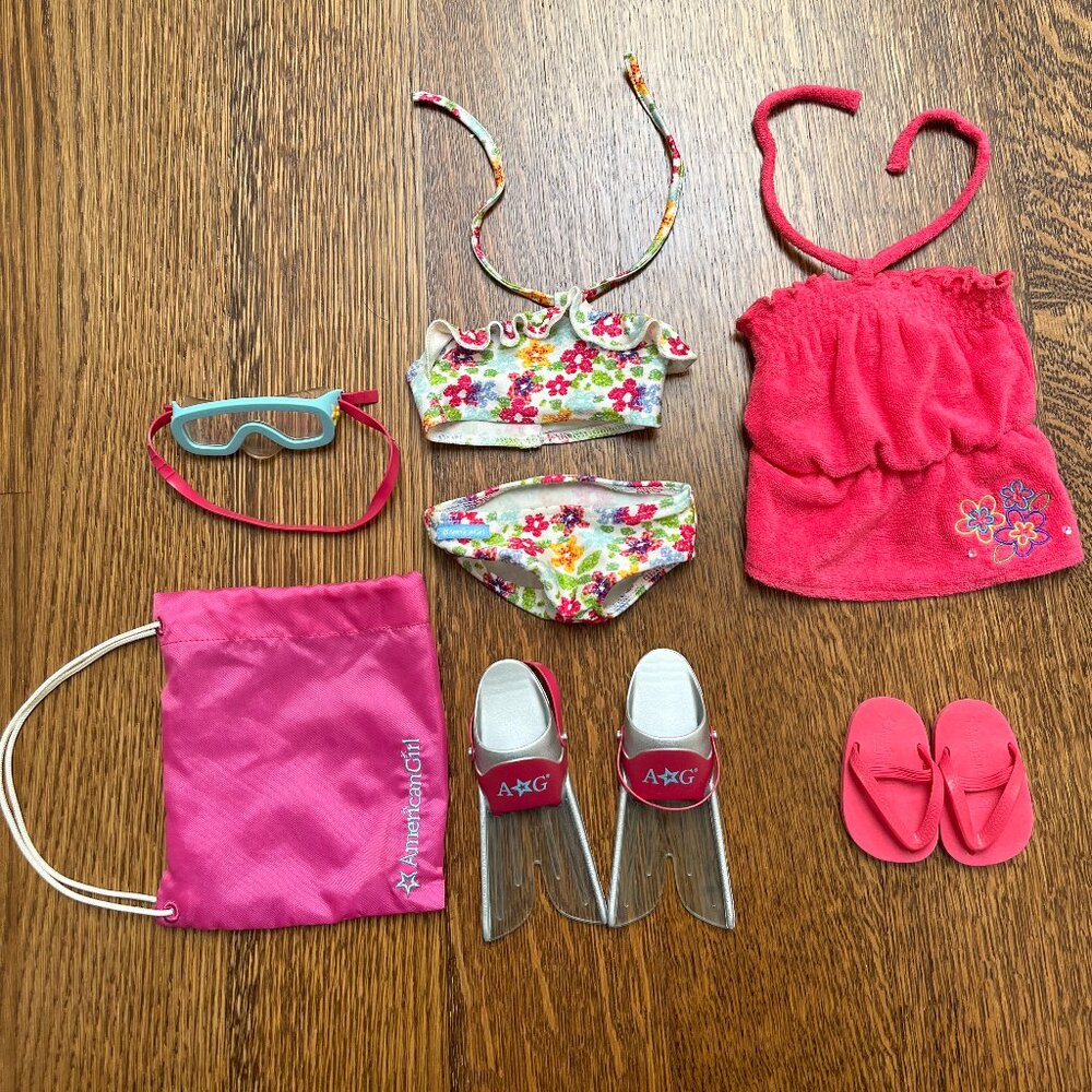 American Girl Doll Beach Set Accessories